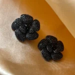 Black Orchid Shimmer Studs - Image 3