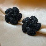 Black Orchid Shimmer Studs