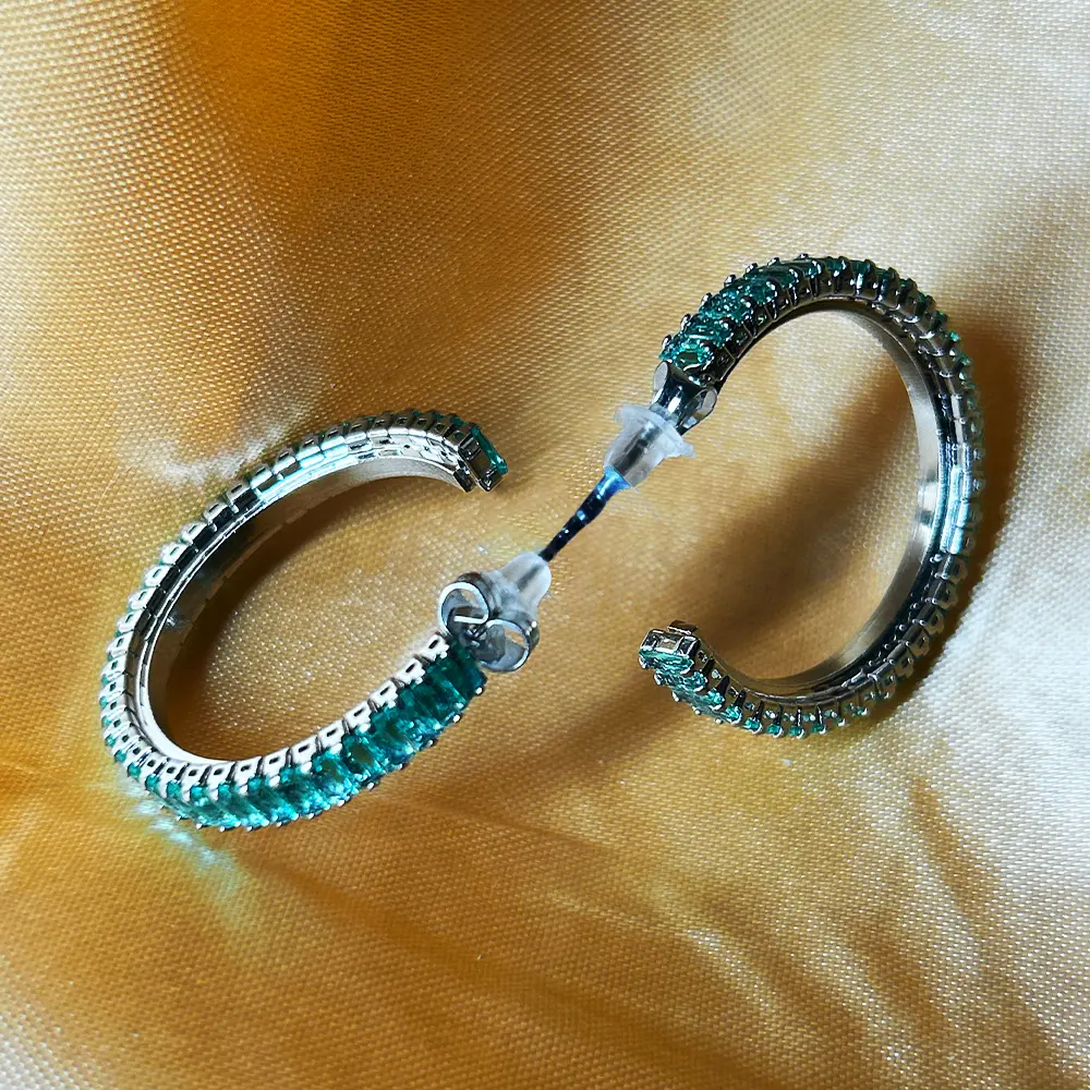 Cerulean Glow Hoops-1 Cerulean Glow Hoops - Image 1
