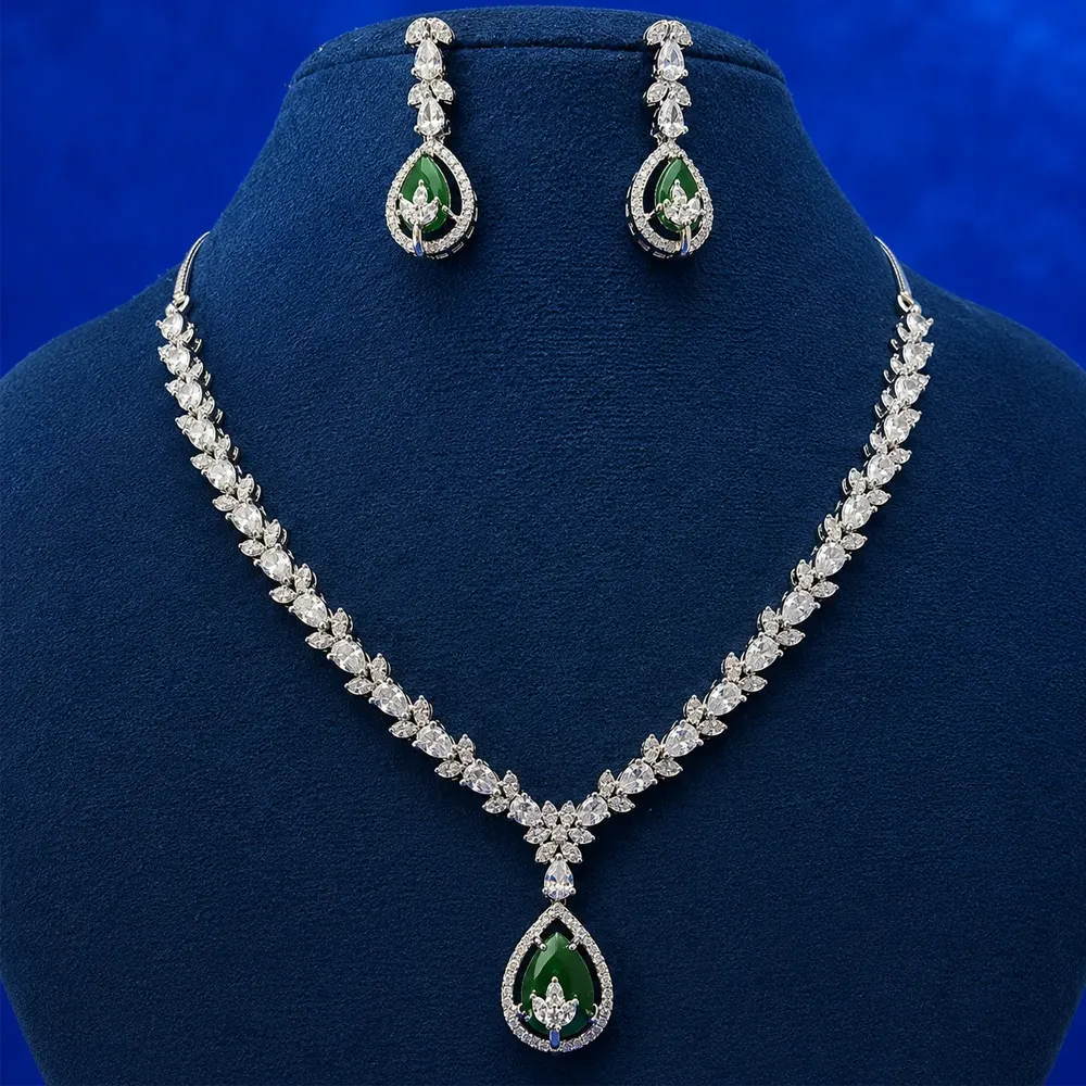 Majestic plum tear set-green-3 Majestic plum tear set - Image 1